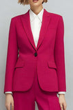 2-delige Peak Lapel Fuchsia Business Casual Pakken voor dames
