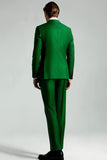 Donkergroene piekrevers 2-delige herenpakken