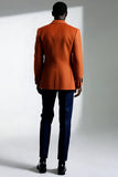 Donkeroranje piekrevers Double Breasted herenpakken