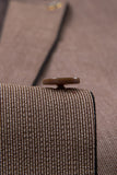 Taupe 3-delige Slim Fit Revers met inkeping Formele herenpakken met één knop