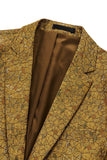 Sprankelende gouden inkeping revers textuur Prom Blazer