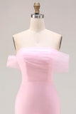 Roze 3D Bloemen Off The Shoulder Zeemeermin Baljurk