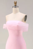 Roze 3D Bloemen Off The Shoulder Zeemeermin Baljurk