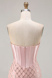 Blush zeemeermin sweetheart korset pailletten lange galajurk met kralen