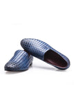 Zwarte casual slip-on leren herenschoenen