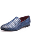 Zwarte casual slip-on leren herenschoenen