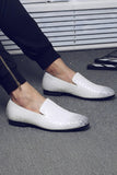 Zwarte casual slip-on leren herenschoenen