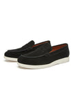 Zwarte slip-on heren casual schoenen