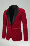 Green Velvet Check Peak Lavel Herenbalblazer
