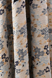 Navy Jacquard 3/4 mouwen A-lijn lange moeder van de bruid jurk met strikknoop