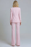 2-delige roze Peak revers dubbelgeknoopte slim fit galapakken