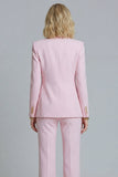 2-delige roze Peak revers dubbelgeknoopte slim fit galapakken