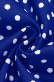 Polka dots halter zwart A Line jurk uit de jaren 50 met strik