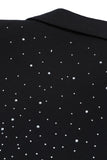Glinsterend kralenbezet Black Peak Revers Damesblazer