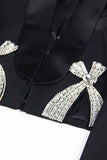 Black Velevt Shawl Revers Dames Blazer met strik