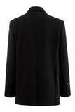 Black Peak revers Satijnen blazer met één knoop
