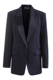 Black Peak revers Satijnen blazer met één knoop