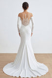 Ivoor Sweetheart Zeemeermin Lange Trouwjurk met gerimpelde Trouwjurk met applicaties