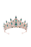 Goudgroene Kristal Prom Koningin Pageant Kroon Tiara