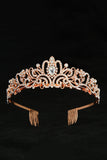 Gouden Witte Kristallen Prom Koningin Kroon Tiara