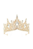 Gouden en Koninklijk Blauwe Kristallen Gala Koningin Kroning Tiara