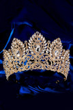 Luxe Crystal Prom Queen Pageant Golden Crown Tiara