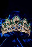 Luxe Crystal Prom Queen Pageant Golden Crown Tiara