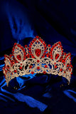 Luxe Crystal Prom Queen Pageant Golden Crown Tiara
