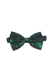 Legergroen bedrukte vlinderdas Formele Tuxedo vlinderdas