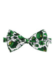 Legergroen bedrukte vlinderdas Formele Tuxedo vlinderdas