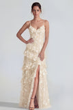 Shearh lila bloemen spaghetti bandjes met gerimpelde maxi jurk met split