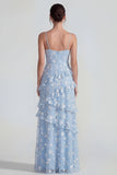 Shearh lila bloemen spaghetti bandjes met gerimpelde maxi jurk met split