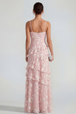 Shearh lila bloemen spaghetti bandjes met gerimpelde maxi jurk met split