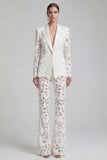 White Peak revers tweedelige Boho Damespakken met mouwen