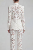 White Peak revers tweedelige Boho Damespakken met mouwen