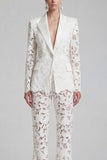 White Peak revers tweedelige Boho Damespakken met mouwen