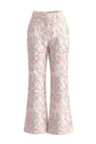 Champagne en roze tweedelige bloemen met piek revers dubbelgeknoopte galapakken