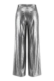 2-delige grijze Wide Leg Sjaal Revers Prom Pakken met Strik