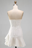 Ivory Sweetheart A-Line geappliqueerde kralenjurk met ruches
