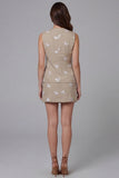 Khaki enkelknopige bloemen tweedelige werkpakken