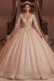 Champagne V-hals korset baljurk quinceañera jurk met cape mouwen