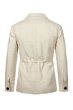 Beige Notch Notel Enkelborstige Herenjas