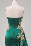 Donkergroene satijnen bodycon sweetheart gerimpelde pailletten homecoming jurk met sjerp
