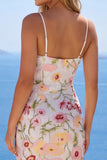 Glinsterende ivoor spaghettibandjes Bodycon Bloemenpailletten Homecoming Jurk
