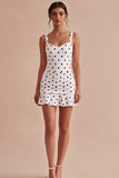 Zwart-Witte Polka Dots Bodycon Afstudeerjurk