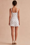 Zwart-Witte Polka Dots Bodycon Afstudeerjurk