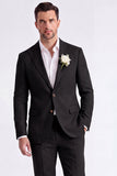 Lichte kakaki 2-delige piekrevers enkelknopige mannen formele pakken