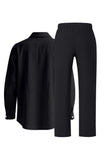 Lichtblauwe linnen heren Co-Ord set in 2 delen