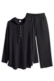 Casual tweedelige outfits Lichtgewicht capuchon met lange mouwen en losse broekset