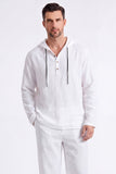 Casual tweedelige outfits Lichtgewicht capuchon met lange mouwen en losse broekset
